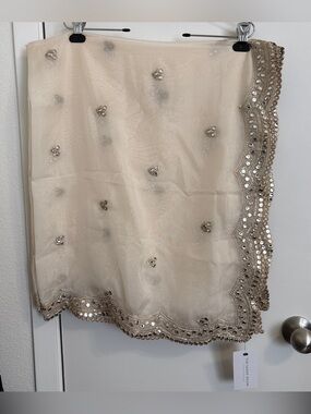 The Saree Room Cream Mirari Dupatta